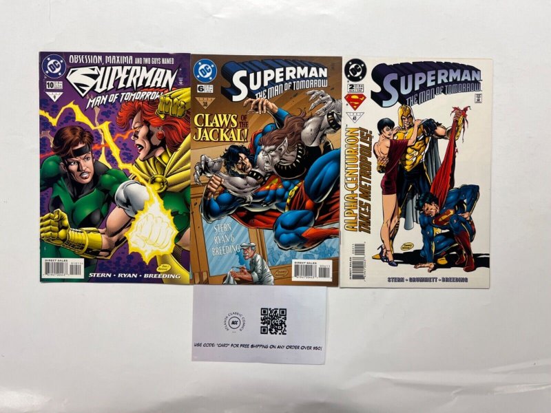 3 Superman the Man of Tomorrow DC Comic Books #6, raw, ungraded comic book — front cover