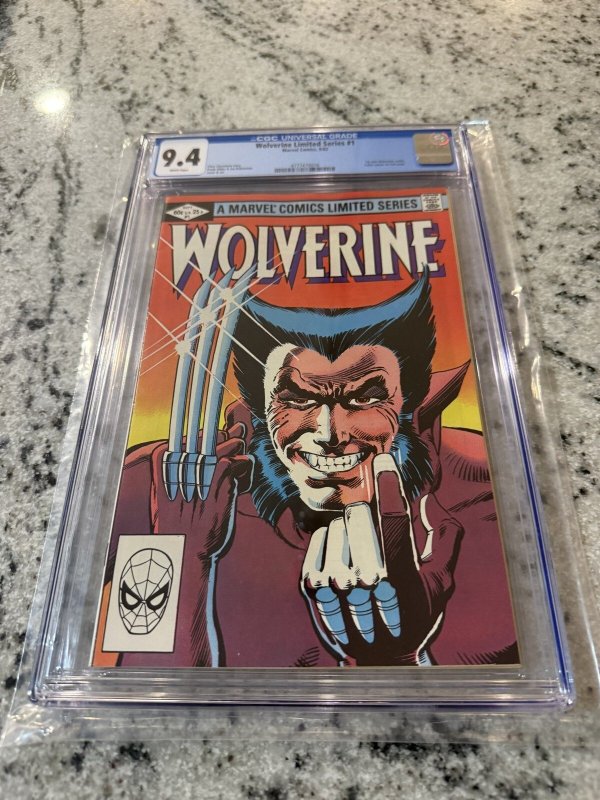 Wolverine #1 (Marvel Comics, 1982), CGC 9.4 graded comic book, Universal Blue label — front cover in its holder