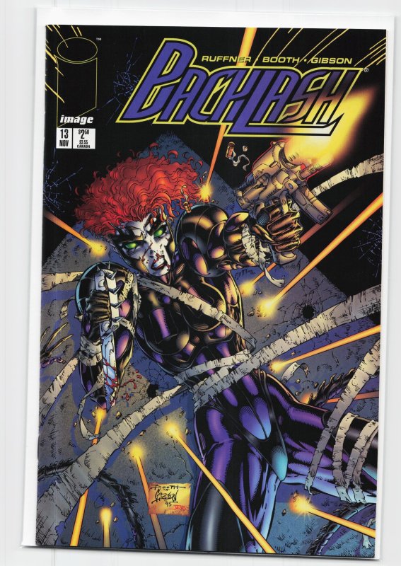 Backlash #13 (1995), raw, ungraded comic book — front cover