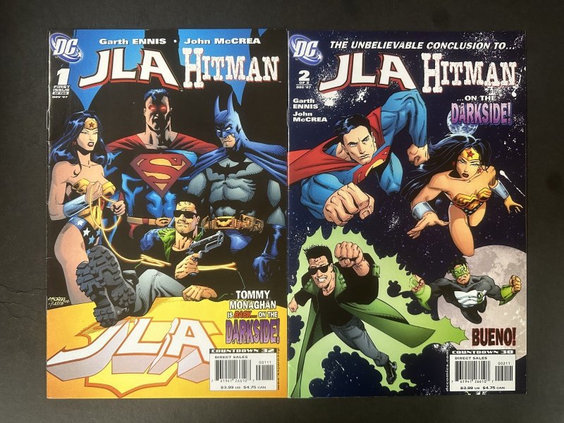 JLA/Hitman (2007) #1-2 Complete Fn/vf Set (2007), raw comic book in FN/VF condition — front cover