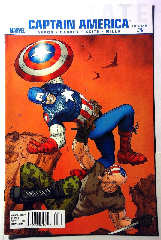 Ultimate Captain America #3 (Marvel Comics, 2011), raw, ungraded comic book — front cover