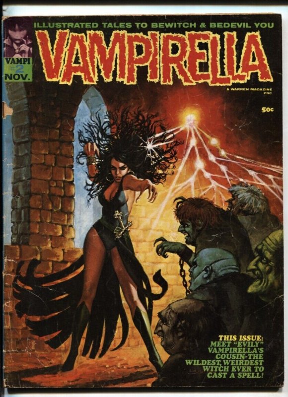 Vampirella #2 (Warren Publishing, 1969), raw, ungraded comic book — front cover