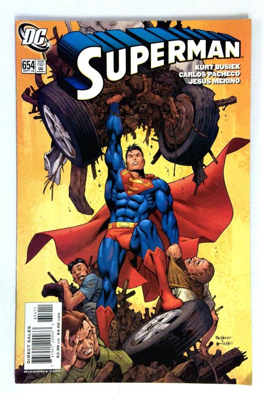 Superman #654 (DC Comics, 2006), raw comic book in NM- condition — front cover