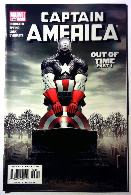 Captain America 5th Series #4 (Marvel Comics, 2005), raw, ungraded comic book — front cover