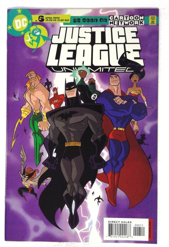 Justice League Unlimited #6 (DC Comics, 2005), raw comic book in NM condition — front cover