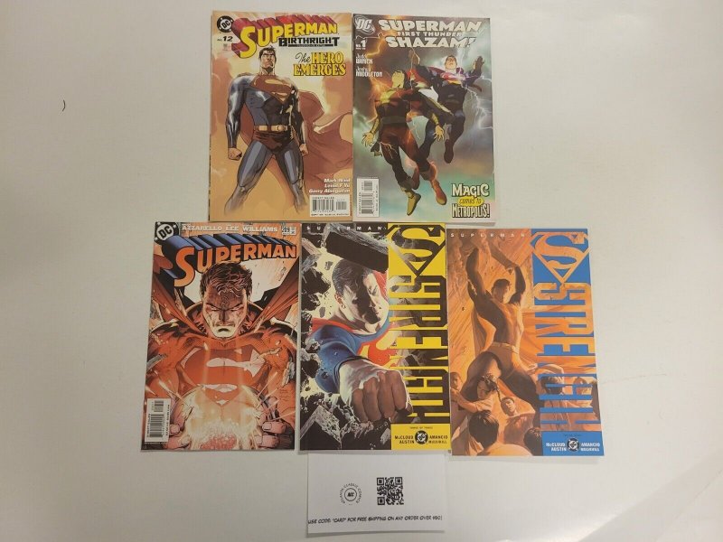 5 DC Comics #12 209 Superman + #2 3 Strength + #1 First Thunder 70 TJ27, raw, ungraded comic book — front cover