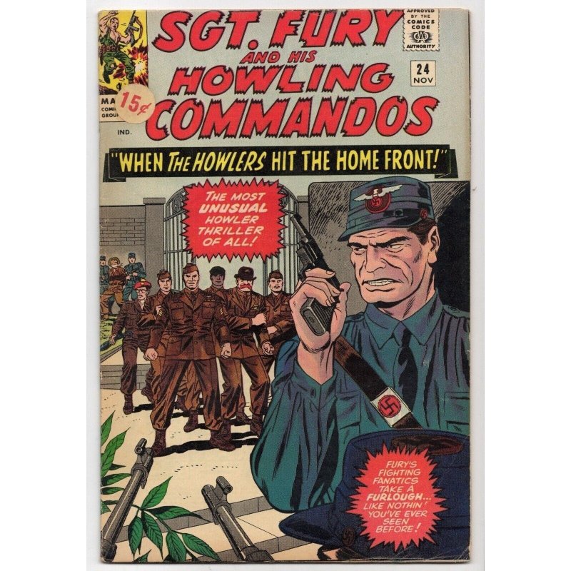 Sgt. Fury and his Howling Commandos #24 (Marvel Comics, 1965), raw comic book in VG/FN 5.0 condition — front cover