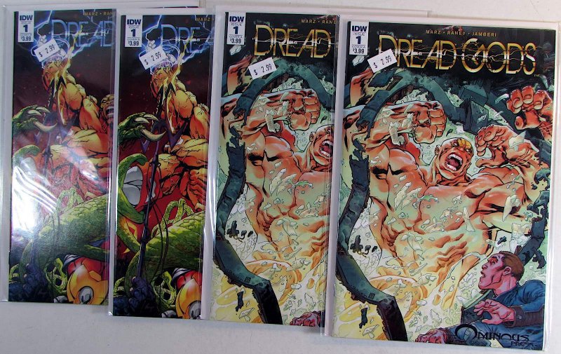 Dread Gods Series Lot of 4 #1 x2, 1 b x2 Ominous Press (2017) Comic Books (2017), raw, ungraded comic book — front cover