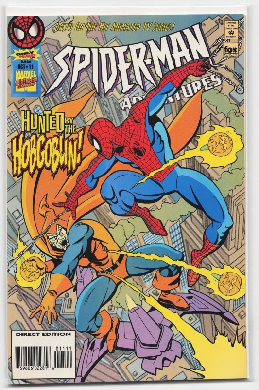Spider-Man Adventures #11 (Marvel Comics, 1995), raw, ungraded comic book — front cover