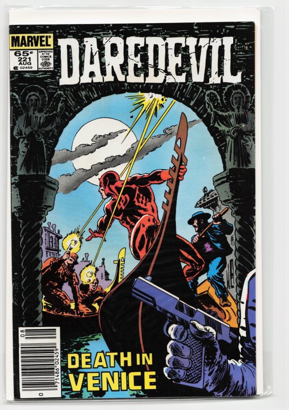 Daredevil #221 (Marvel Comics, 1985), raw, ungraded comic book — front cover