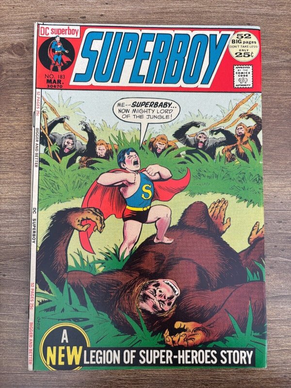 Superboy #183 (DC Comics), raw comic book in NM condition — front cover