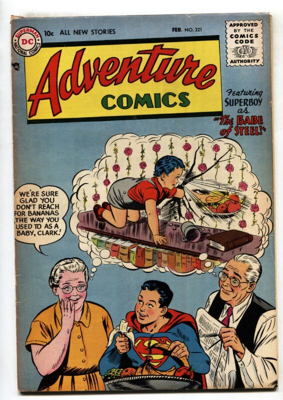 Adventure Comics #221 (DC Comics, 1956), raw, ungraded comic book — front cover