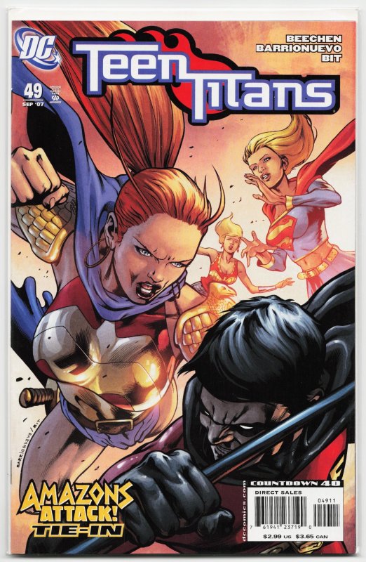 Teen Titans #49 (DC Comics, 2007), raw, ungraded comic book — front cover