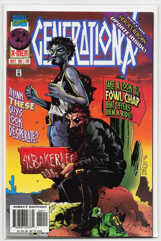 Generation X #20 (Marvel Comics, 1996), raw, ungraded comic book — front cover