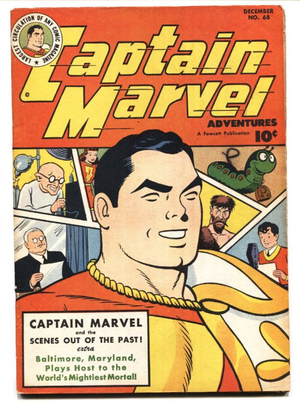 Captain Marvel Adventures #68 (Fawcett Publications, 1946), raw, ungraded comic book — front cover