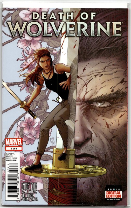 Death of Wolverine #3 (Marvel Comics, 2014), raw, ungraded comic book — front cover