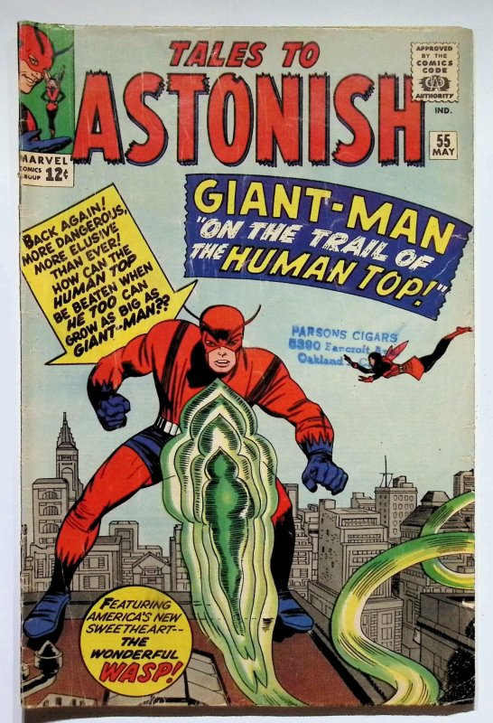 Tales to Astonish #55 (Marvel Comics, 1964), raw, ungraded comic book — front cover
