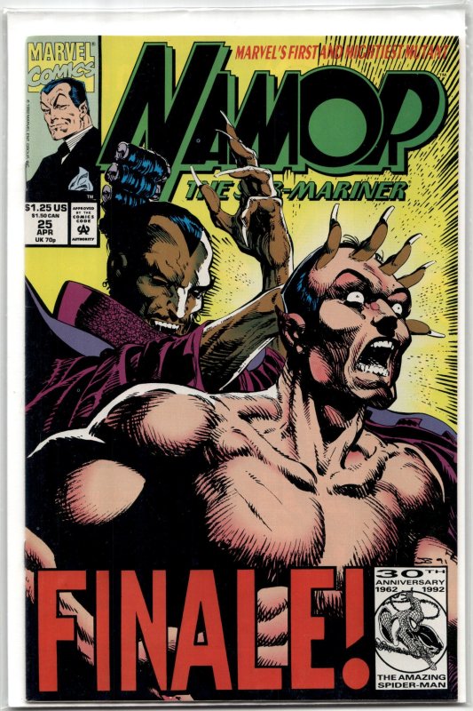 Namor, the Sub-Mariner #25 (Marvel Comics, 1992), raw, ungraded comic book — front cover