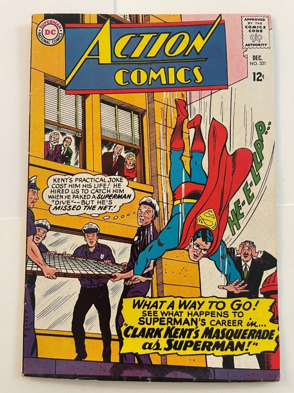 Action Comics #331 (DC Comics, 1965), raw comic book in VF condition — front cover