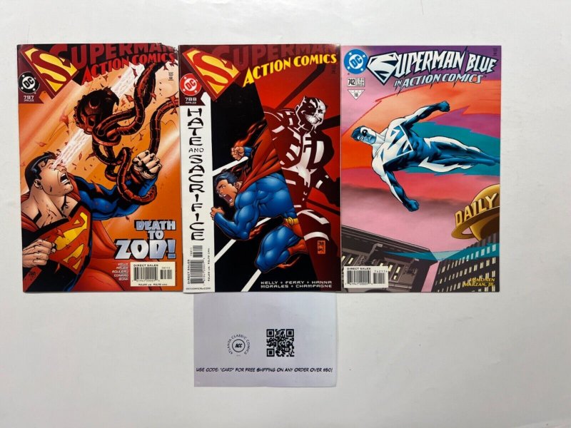 3 Superman DC Comic Books #742, raw, ungraded comic book — front cover