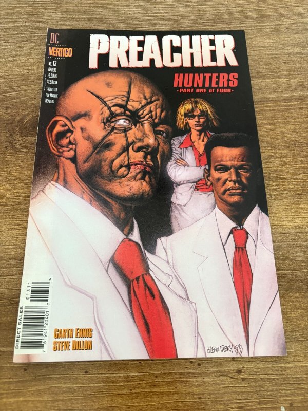 Preacher #13 (DC Comics, 1996), raw comic book in NM condition — front cover