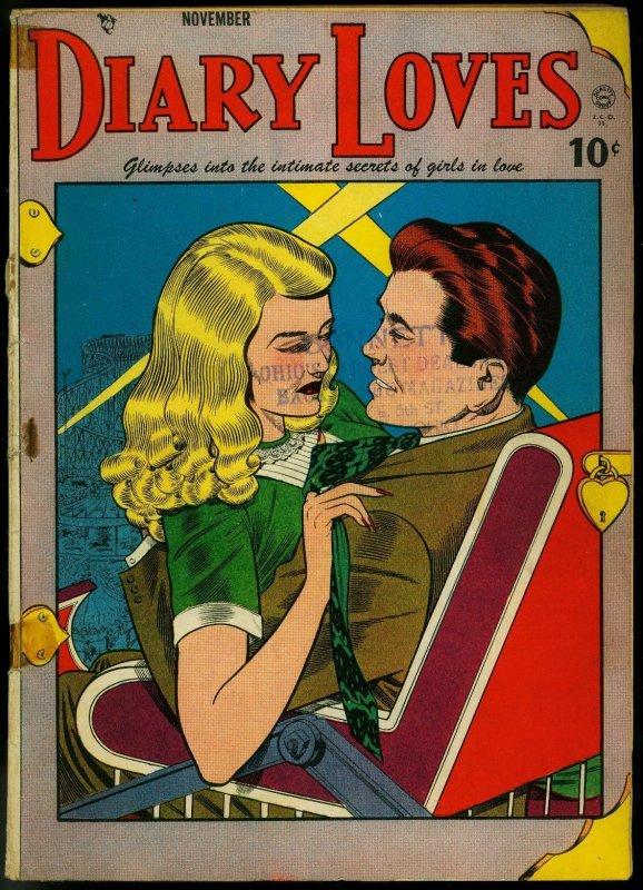 Diary Loves #2 (Quality Comics, 1949), raw comic book in VG- condition — front cover