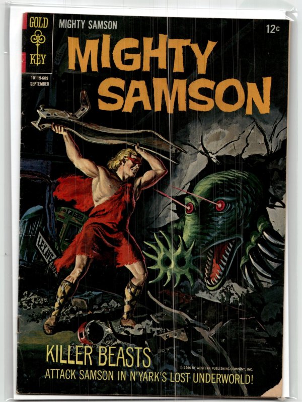 Mighty Samson #21 (1972), raw, ungraded comic book — front cover