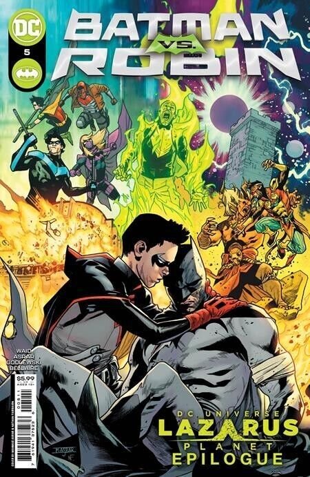 Batman vs. Robin #5 (DC Comics, 2022), raw comic book in NM condition — front cover