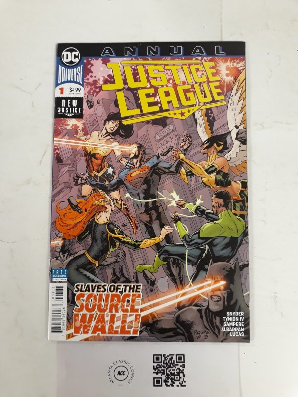 Justice League Annual #1 (DC Comics), raw comic book in NM condition — front cover