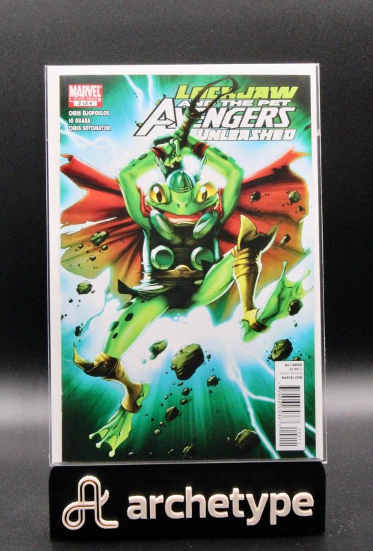 Lockjaw and the Pet Avengers Unleashed #2 (Marvel Comics, 2010), raw, ungraded comic book — front cover