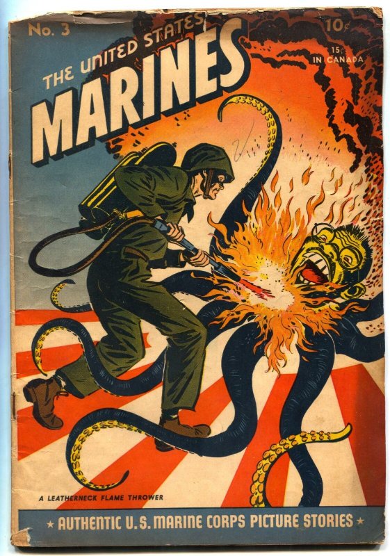 United States Marines #3 (1944), raw, ungraded comic book — front cover