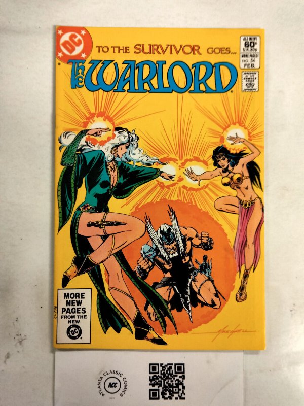 The Warlord #54 (DC Comics, 1982), raw comic book in VF condition — front cover