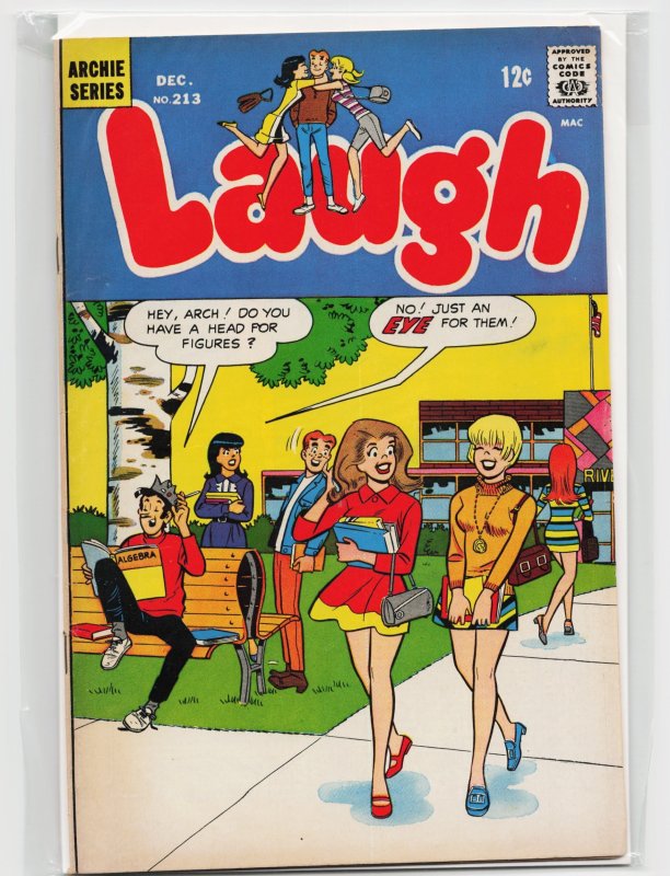 Laugh #213 (Archie Comics, 1968), raw, ungraded comic book — front cover
