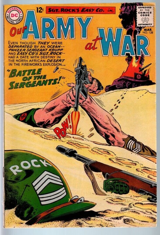 Our Army at War #128 (DC Comics, 1963), raw comic book in FN condition — front cover