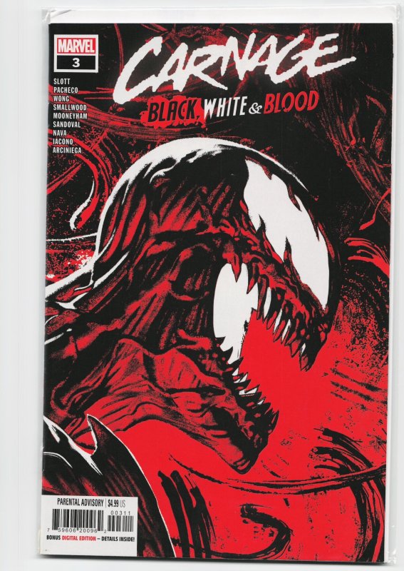 Carnage: Black, White & Blood #3 (2021), raw, ungraded comic book — front cover