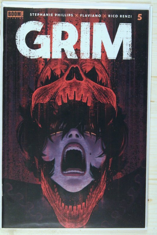Grim #5 (Boom! Studios, 2022), raw comic book in NM+ 9.6 condition — front cover
