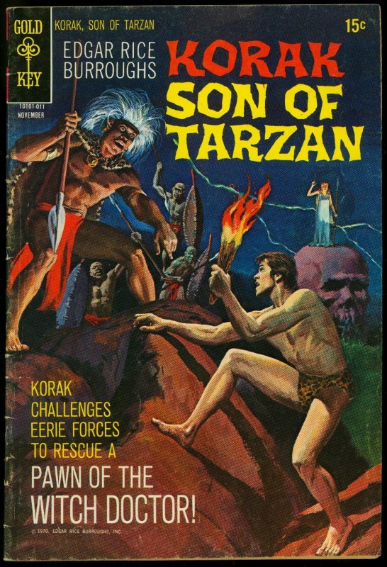 Korak Son of Tarzan #38 (Gold Key, 1970), raw comic book in VG condition — front cover