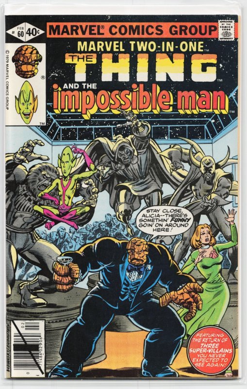 Marvel Two-in-One #60 (Marvel Comics, 1980), raw, ungraded comic book — front cover