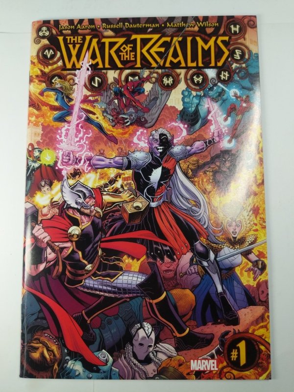 War of the Realms #1 (Marvel Comics, 2019), raw comic book in NM condition — front cover