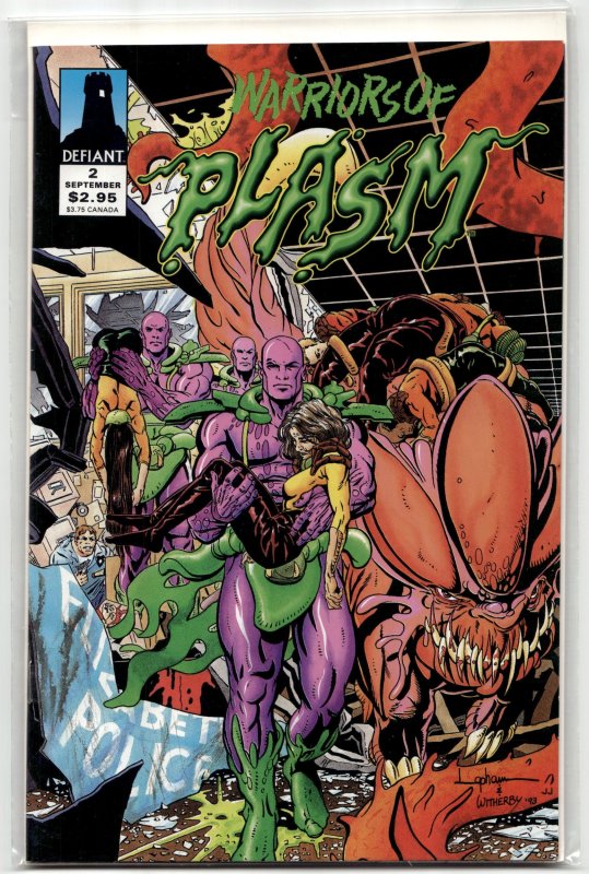 Warriors of Plasm #2 (Image Comics, 1993), raw, ungraded comic book — front cover