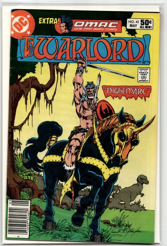 Warlord #45 (DC Comics, 1981), raw, ungraded comic book — front cover