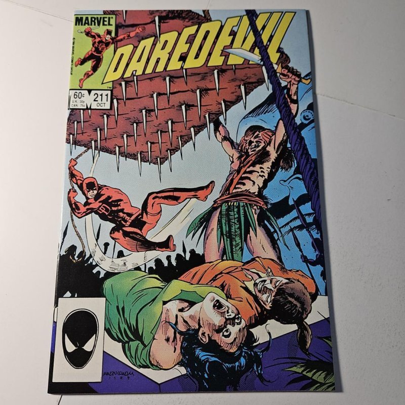Daredevil #211 (Marvel Comics, 1984), raw comic book in NM- condition — front cover