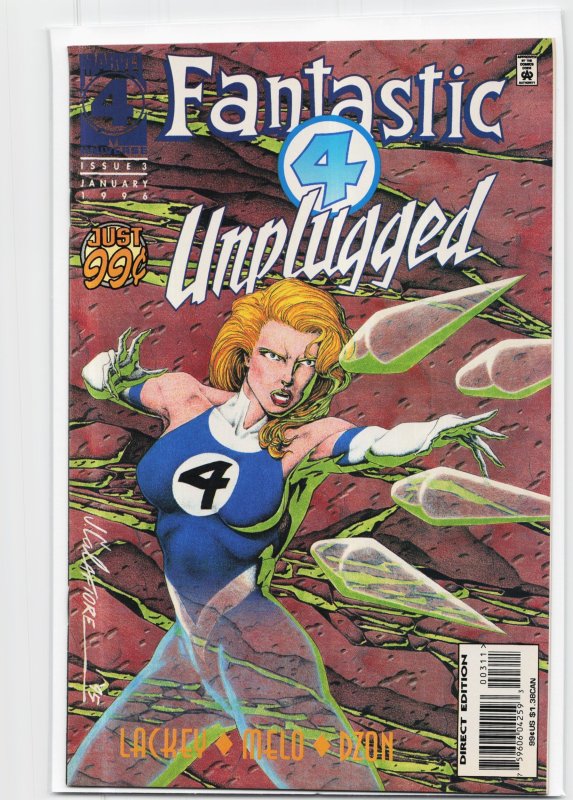 Fantastic Four Unplugged #3 (1996), raw, ungraded comic book — front cover