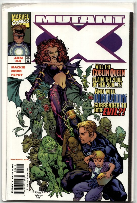 Mutant X #4 (1999), raw, ungraded comic book — front cover