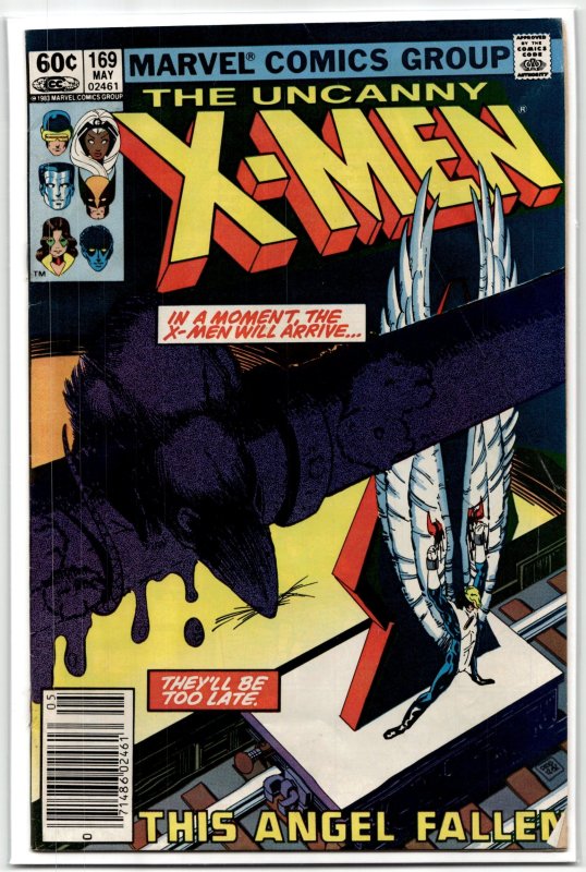 The Uncanny X-Men #169 (Marvel Comics, 1983), raw, ungraded comic book — front cover