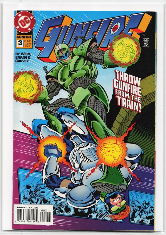 Gunfire #3 (1994), raw, ungraded comic book — front cover