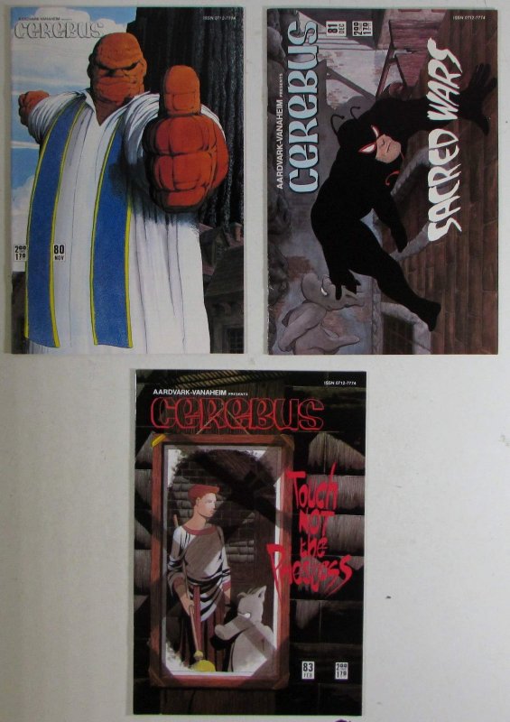 1985 Cerebus Lot of 3 #80, 81, 83 Aardvark-Vanaheim Fn/vf 1st Print Comic Books (1985), raw comic book in FN/VF condition — front cover