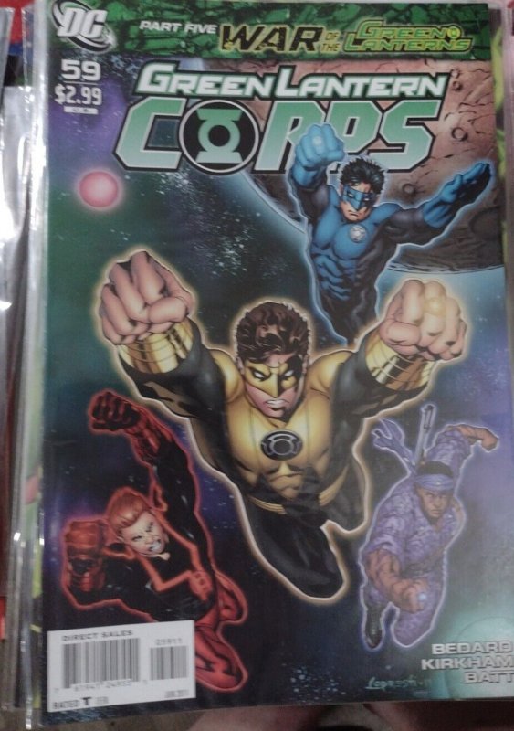Green Lantern Corps #59 (DC Comics, 2011), raw, ungraded comic book — front cover