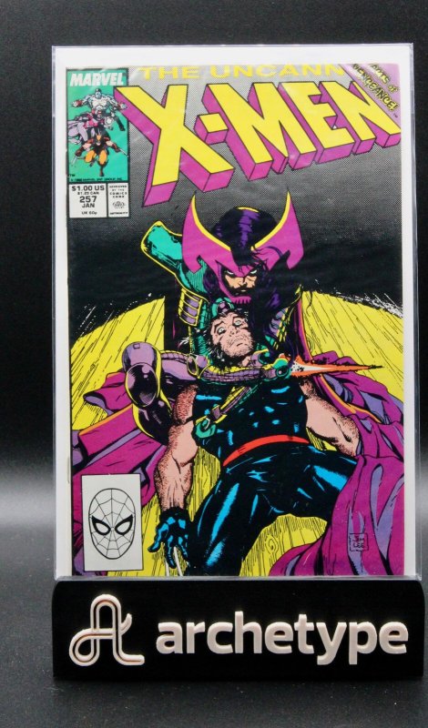 The Uncanny X-Men #257 (Marvel Comics, 1990), raw, ungraded comic book — front cover