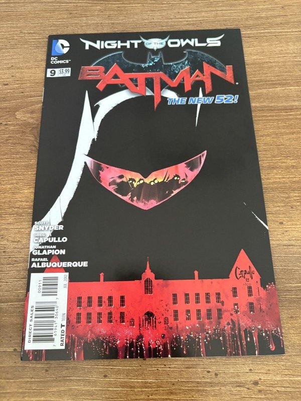 Batman #9 (DC Comics, 2012), raw comic book in NM condition — front cover
